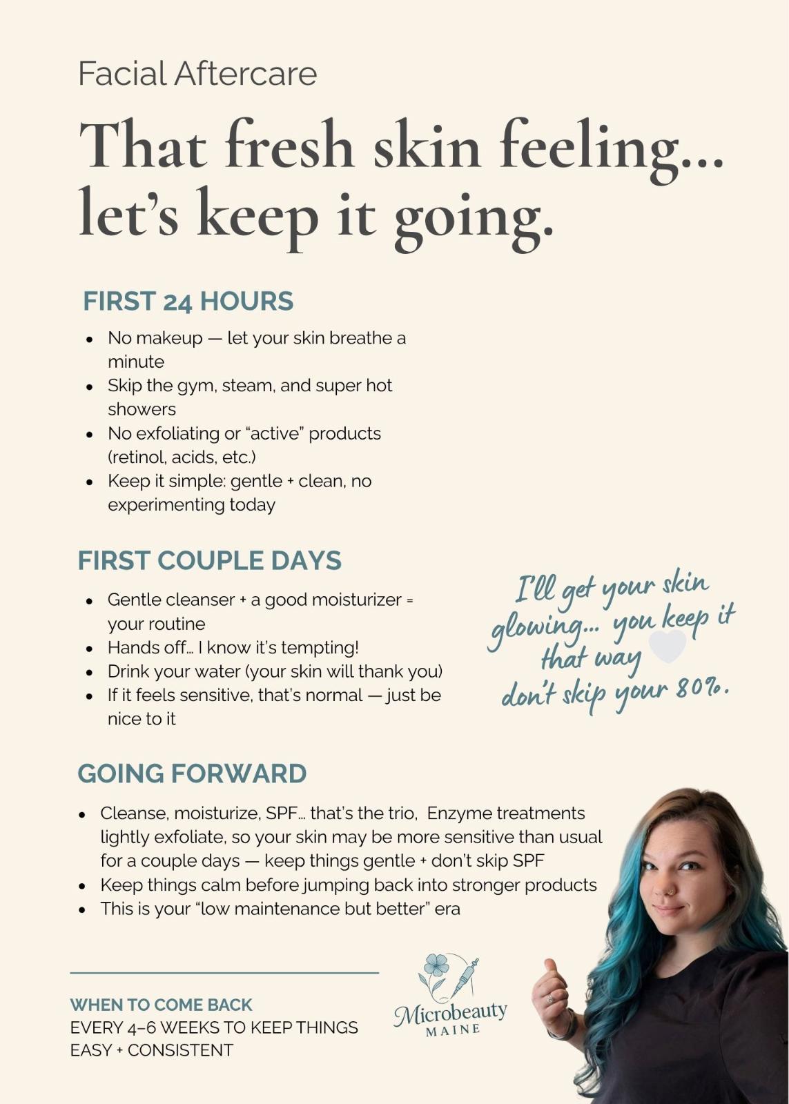 Facial Aftercare Instructions