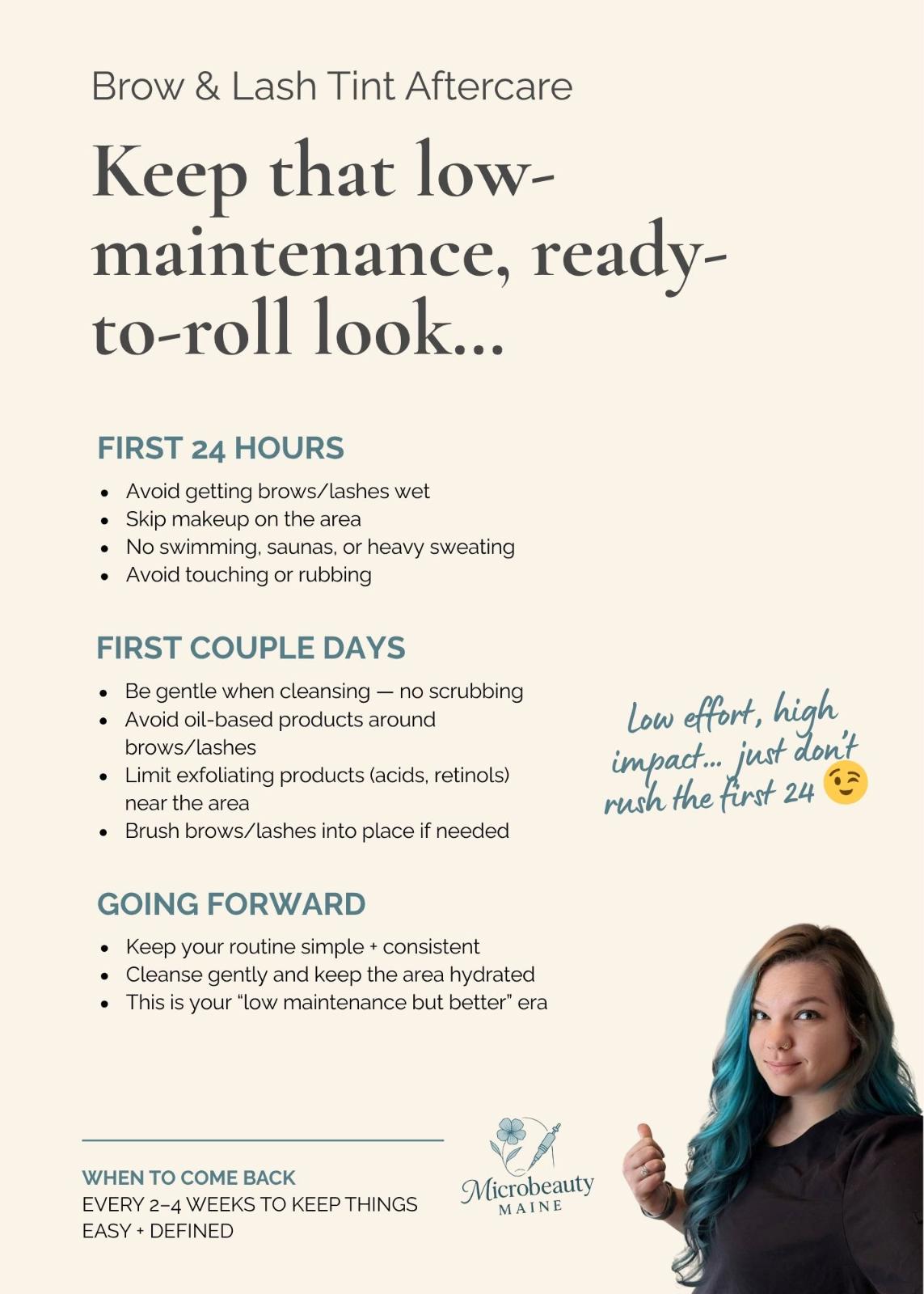 Brow & Lash Tint Aftercare